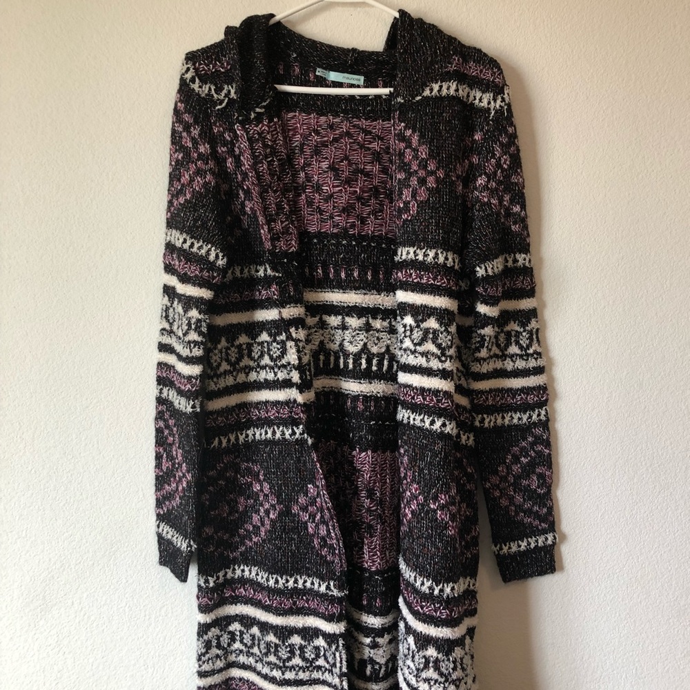Hooded cardigan